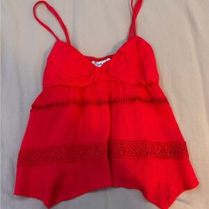 No Boundaries Red Spaghetti-Strap tank top